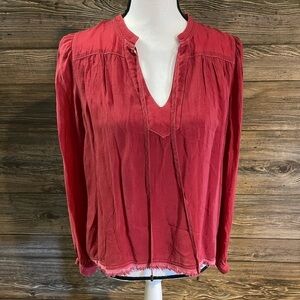NWT Maven West Cranberry Peasant Top